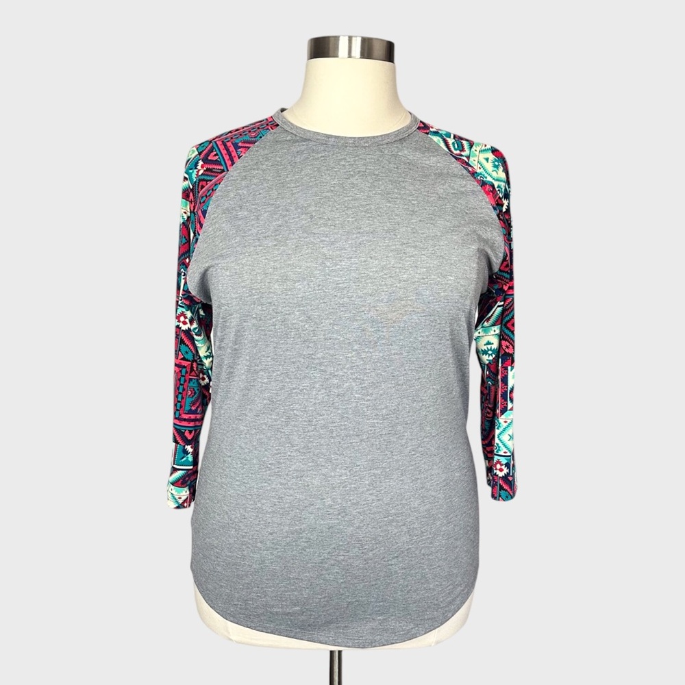 LuLaRoe Randy Raglan Southwest Sleeve Top